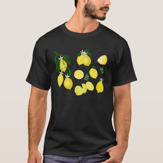 Cute Lemon Botanical Gardening summertime Lemon T-shirt (Voorkant)