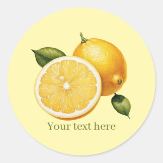 Cute lemon business customizable  ronde sticker