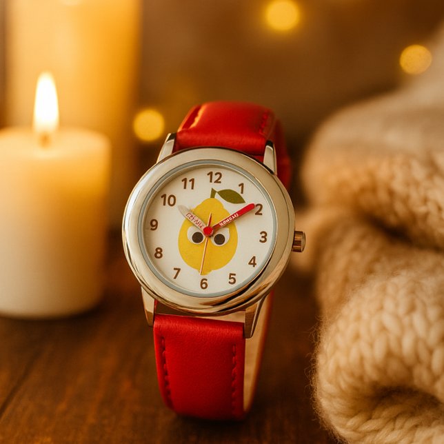 Cute Lemon Character with Googly Eyes  Horloge (Creator heeft geüpload)