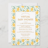 Cute Lemon Citrus Foliage Virtual Baby shower Kaart (Voorkant)