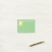 Cute lemon citrus fruit cartoon illustratie post-it® notes (Op bureau)