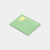 Cute lemon citrus fruit cartoon illustratie post-it® notes (Schuin)