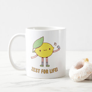 Cute Lemon en Bird Zest for Life Koffiemok