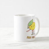 Cute Lemon en Bird Zest for Life Koffiemok (Voorkant rechts)