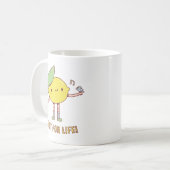 Cute Lemon en Bird Zest for Life Koffiemok (Voorkant links)