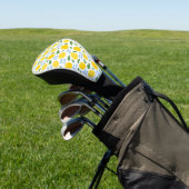 Cute lemon en groene bladeren patroon golfheadcover (Insitu)