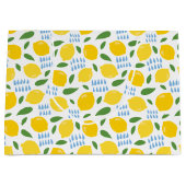 Cute lemon en groene bladeren patroon groot cadeauzakje (Voorkant)