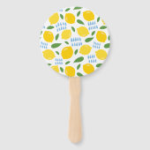 Cute lemon en groene bladeren patroon handwaaier (Voorkant)
