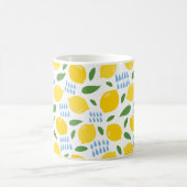 Cute lemon en groene bladeren patroon koffiemok (Center)