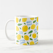 Cute lemon en groene bladeren patroon koffiemok (Links)