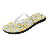 Cute lemon en groene bladeren patroon teenslippers (Schuin)