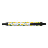 Cute lemon en groene bladeren patroon zwarte inkt pen (Achterkant)