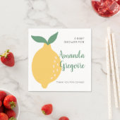 Cute Lemon en Leaves Fruit Thmed Baby shower Servet (Insitu)