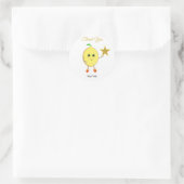 Cute Lemon en Logo Star Hartelijk dank Ronde Sticker (Tas)