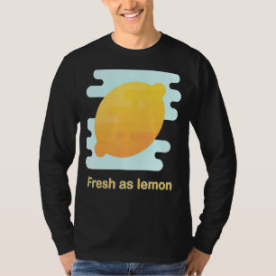Cute Lemon Fruit Pattern Yellow Citrus Summer Time T-shirt