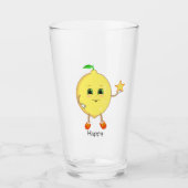 Cute Lemon Holding ster Glas (Voorkant)