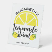 Cute Lemon Lemonade Stand Garden Flag Reclamebord Met Voetstuk (Voorkant)