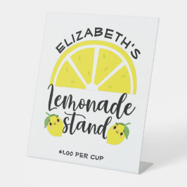 Cute Lemon Lemonade Stand Garden Flag Reclamebord Met Voetstuk