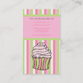 Cute Lemon Limoen en roze Cupcakes Visitekaartjes (Achterkant)