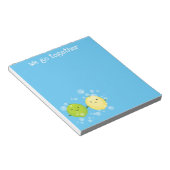 Cute lemon limoen fruit cartoon illustratie notitieblok (Schuin)