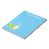 Cute lemon limoen fruit cartoon illustratie notitieblok (Linkerzijde)