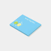Cute lemon limoen fruit cartoon illustratie post-it® notes (Schuin)