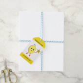 Cute lemon met business logo star cadeaulabel (Met Touw)