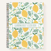 Cute Lemon Pattern Grandma's Recipe Notitieboek (Voorkant)
