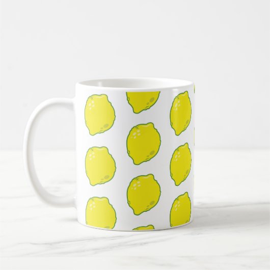 Cute Lemon Pattern Koffiemok (Links)