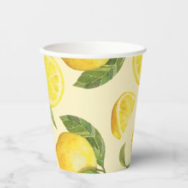 Cute Lemon Pattern Papieren Bekers