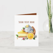 Cute lemon pie customizable kaart (Voorkant)