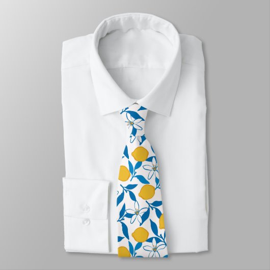 Cute Lemon Sketch Hand Drawn - Neck Tie Stropdas (Gebonden)