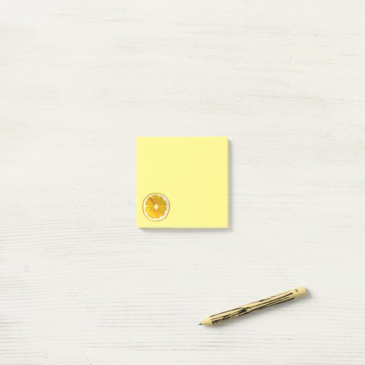 Cute lemon slice-papier post-it® notes (Op bureau)