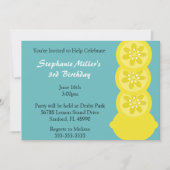Cute Lemon Slice Summer Party - Uitnodiging (Voorkant)