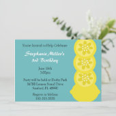 Cute Lemon Slice Summer Party - Uitnodiging (Staand voorkant)