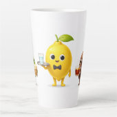 Cute Lemon Tea Friends – 17oz Latte Mug Latte Mok (Voorkant)
