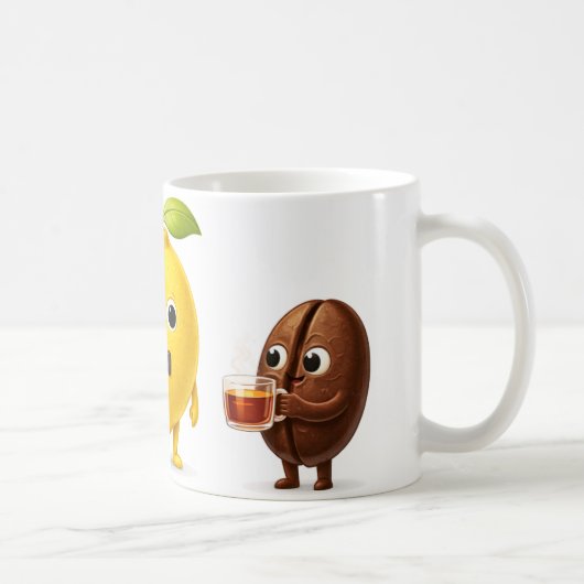 Cute Lemon Tea Friends – Coffee, Tea & Water Class Koffiemok (Rechts)