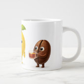 Cute Lemon Tea Friends – Jumbo Mug for Coffee & Te Grote Koffiekop (Rechts)