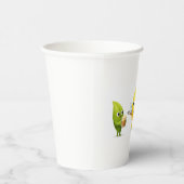 Cute Lemon Tea Friends – Takeaway Paper Cup Design Papieren Bekers (Rechts)