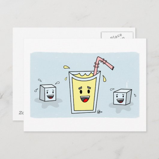 Cute Lemonade - Briefkaart (Voorkant / Achterkant)