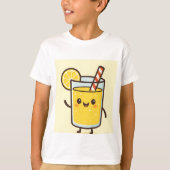 Cute Lemonade Cartoon Kids T-Shirt (Voorkant)