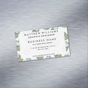 Cute Lemonade Mason Jar Summer Drink Blauwgroen Pa Magnetisch Visitekaartje