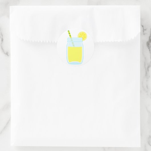 Cute Lemonade Ronde Sticker (Tas)