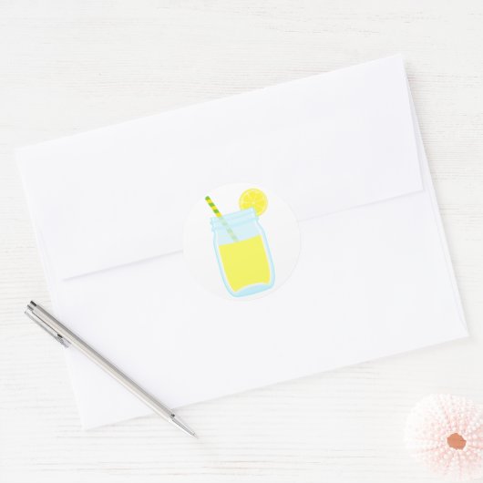 Cute Lemonade Ronde Sticker (Envelop)