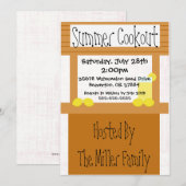 Cute Lemonade Stand Summer BBQ Uitnodiging (Voorkant / Achterkant)