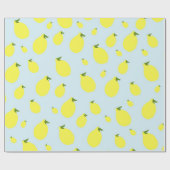 Cute Lemons Citrus Fruit Pattern Baby shower Cadeaupapier (Vlak)
