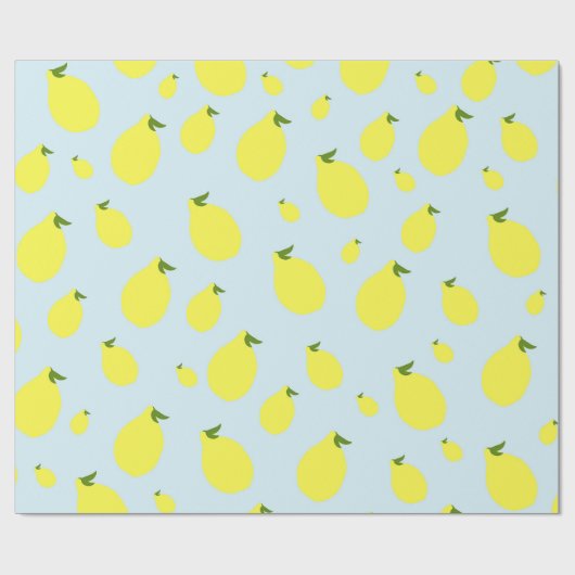 Cute Lemons Citrus Fruit Pattern Baby shower Cadeaupapier (Vlak)