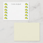 Cute Lemons & Custom Name Notitiekaartje (Voorkant / Achterkant)