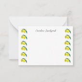 Cute Lemons & Custom Name Notitiekaartje (Voorkant)