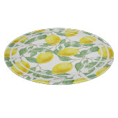Cute Lemons en Leaves Yellow en Green Snijplank (Hoek)
